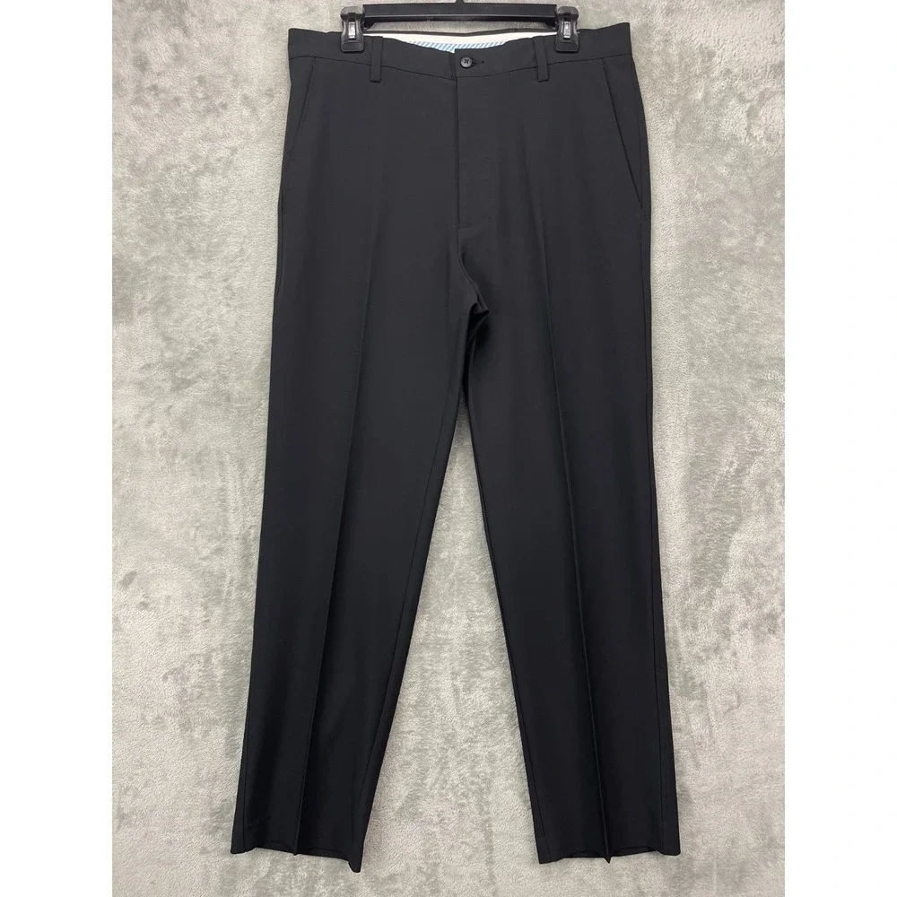 FootJoy Men's Pants Black Performance Golf 34x32‎ Chino Flat Front